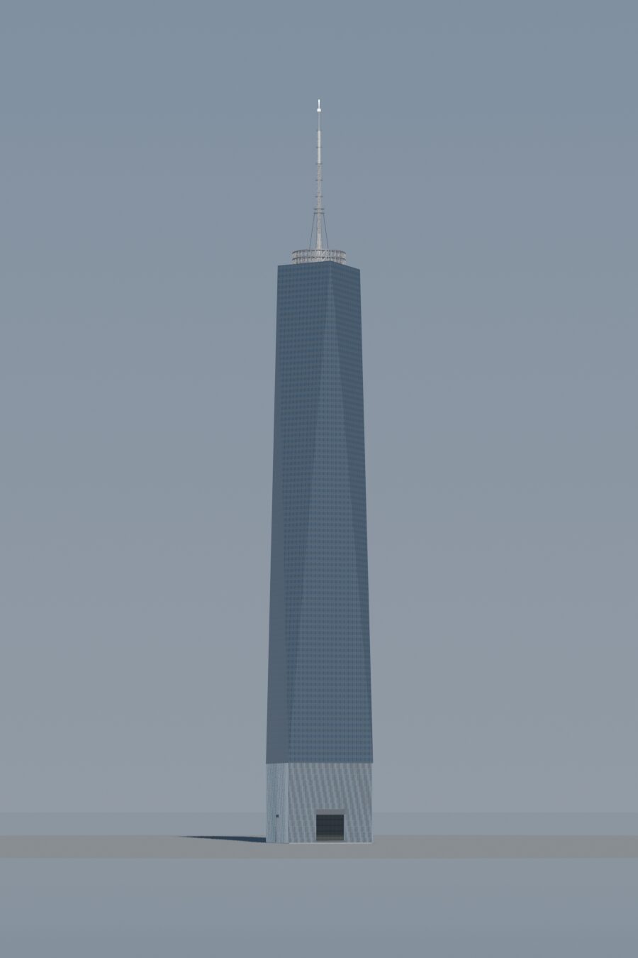 One World Trade Center rising over the skyline from the southwest