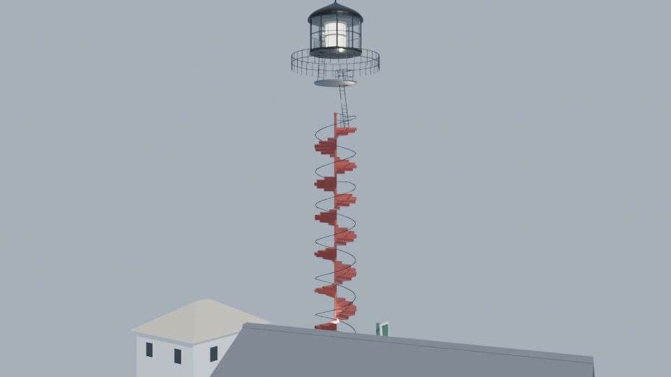 Inside the tower, render