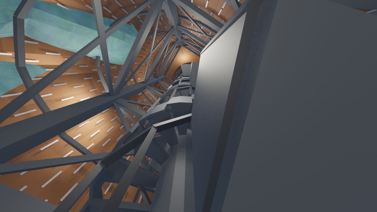 The helix stair, render