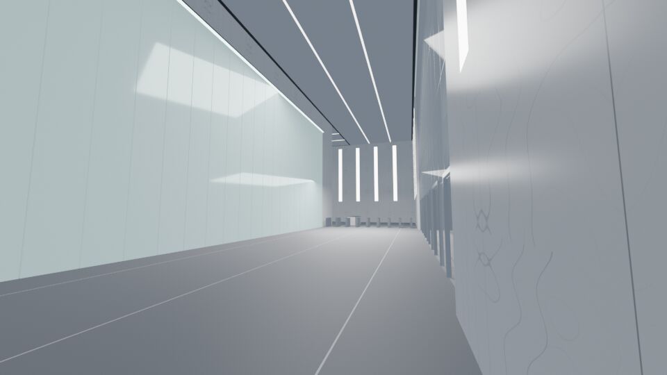 Lobby hall, render