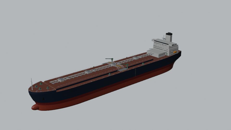 Long gas carrier ship model