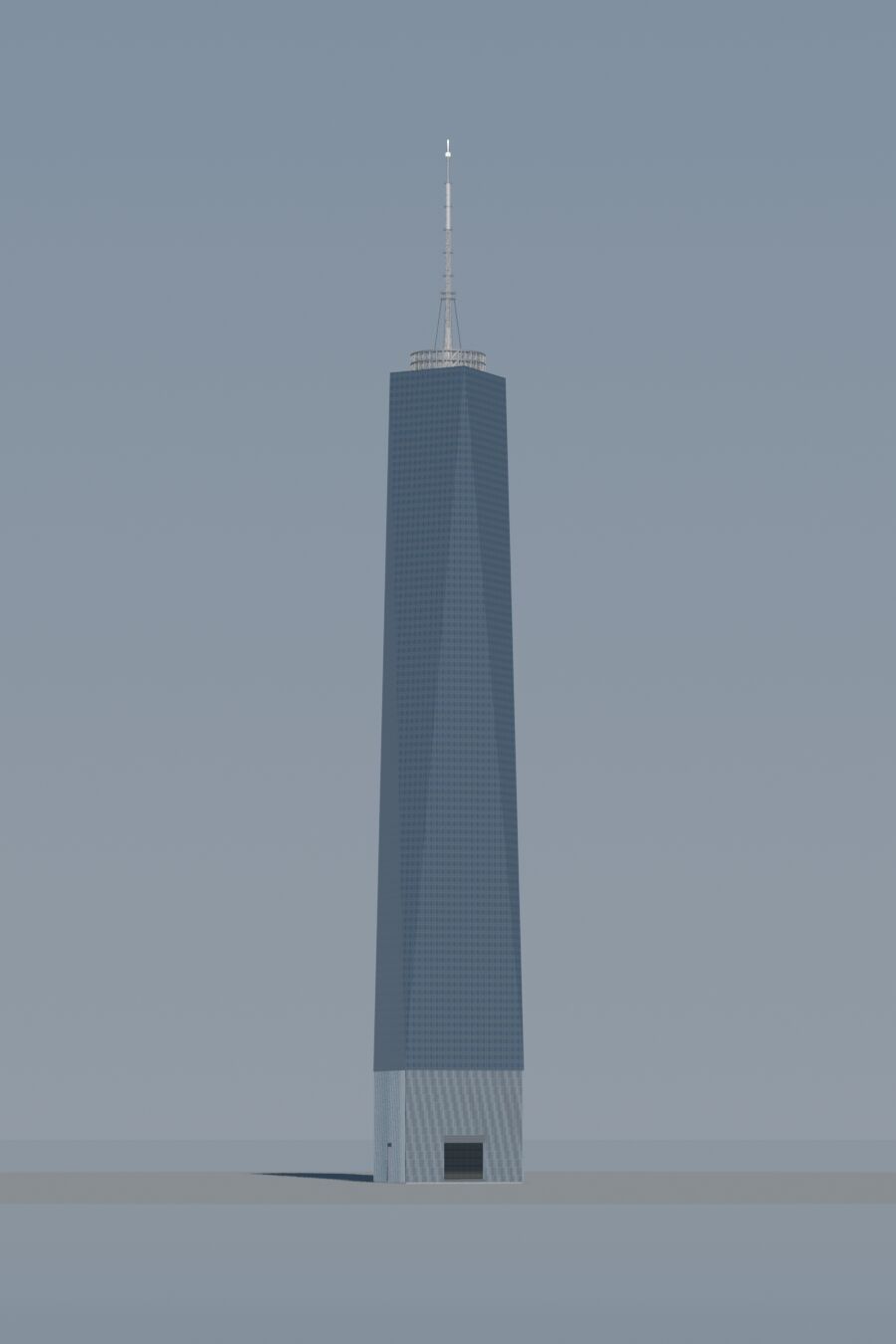 One World Trade Center model seen from the south-west